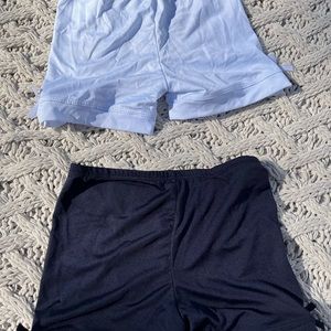 White and navy bloomers